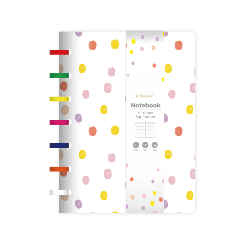 White Colorful Notebook Use for Office, Home, School, or Business