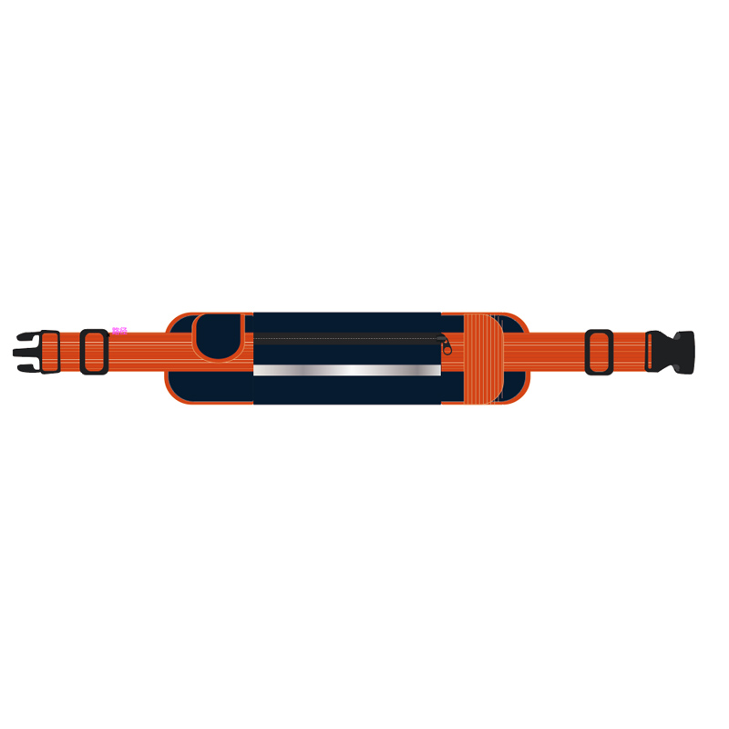 Adjustable Hands-free Orange Waist Bag with Pirate Elements