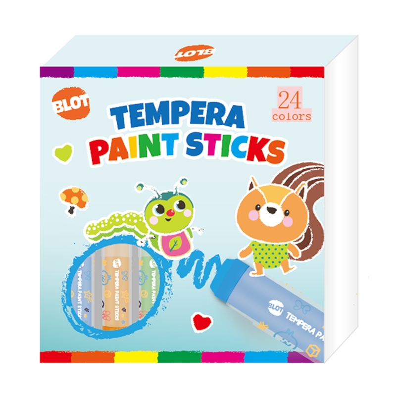 Safe and non-toxic Nontoxic Tepera Paint Sticks Crayon 24 Colors