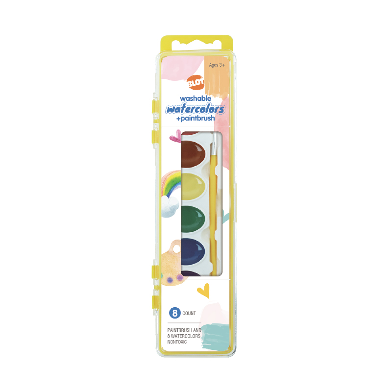 Painting Set including 8 Washable Watercolors,Paintbrush Wholesale