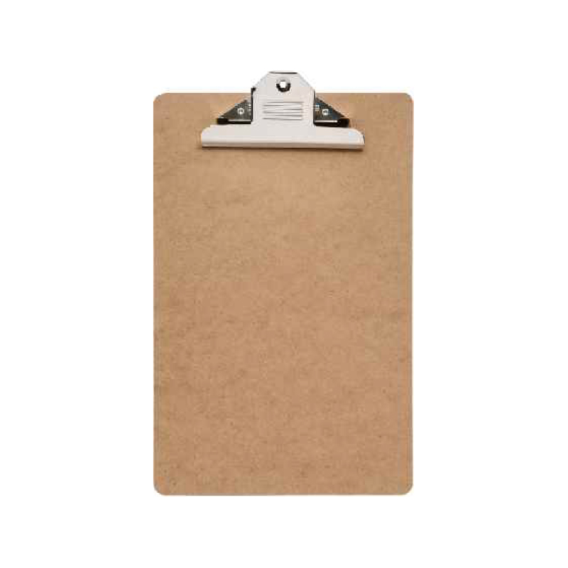 Best Promotion Office School Natural Color FC Clipboard MDF Clip Board Wood Wholesale Custom