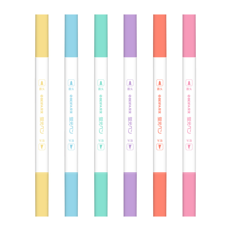 Dual Tip Multicolor Highlighter with Chisel Tip Brush Tip