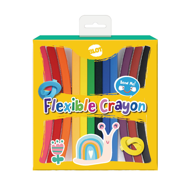 12pcs Triangle Flexible Crayon