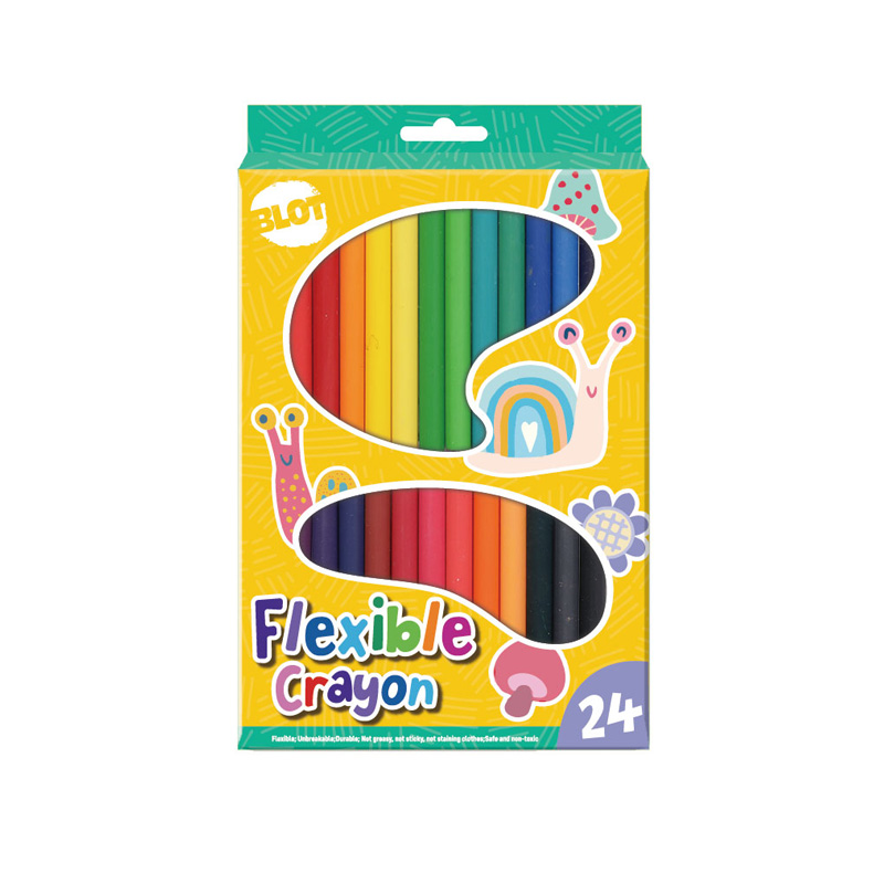 24pcs Round Flexible Crayon