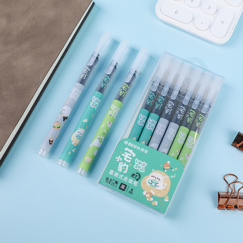 Lazy Seal 0.5mm Liquid Ink Rollerball Pens Set China Factory