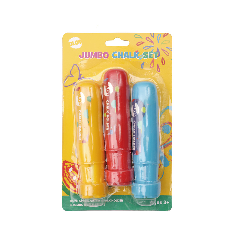 3PCS Jumbo Chalk Set with Chalk Holder