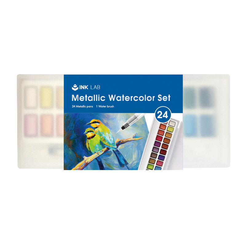 24 PCS Metallic Watercolor Set
