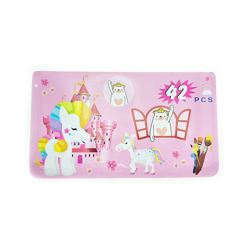 42PCS Painting Set with 6*Watercolor Pen, 10*Crayon 8*Oil pastel