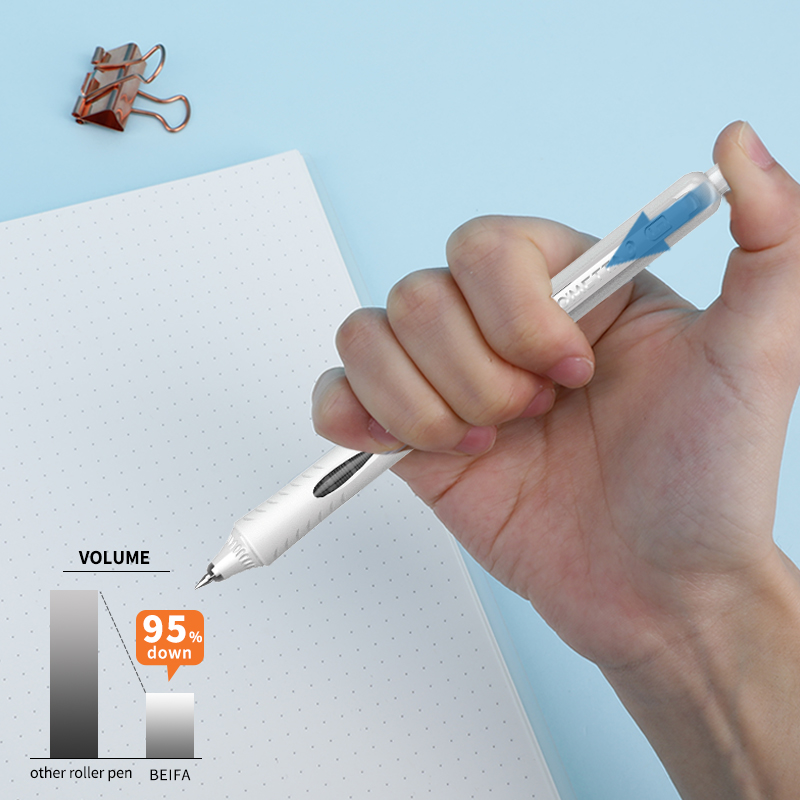 New Invention No-Noise 0.5mm Retractable Roller Pen