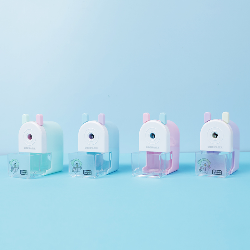 Lemon Duck Transparent Handy Pencil Sharpener for Pupils Kids