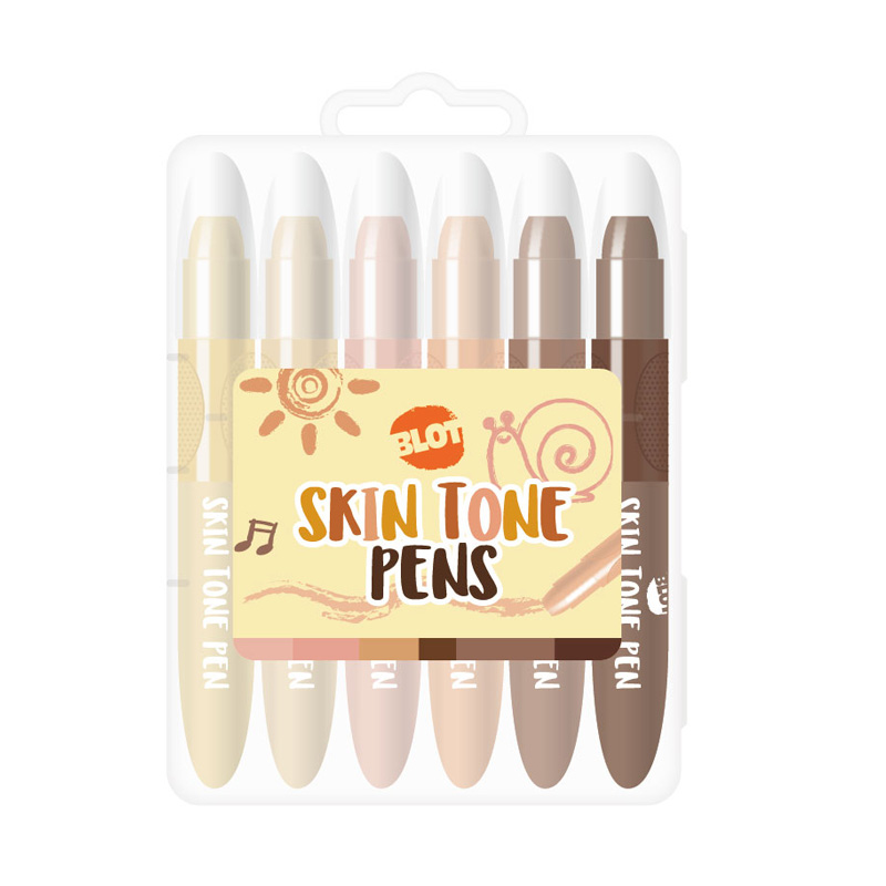 6PCS Skin Tone Crayon Twisted Pen