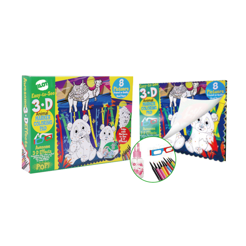 Small 3D Animal World Coloring Book