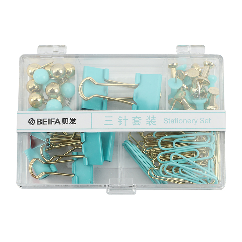 Push Pins Binder Clips Paper Clips Standard Size Office Supplies Kit Set