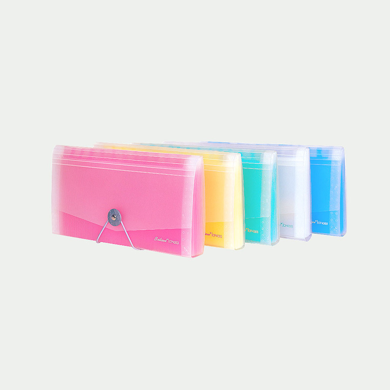 Transparent Straight-grained Bungee Cord Document Bag