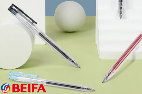 0.5mm Student Pressed Retractable Gel Ink Pen with Clip